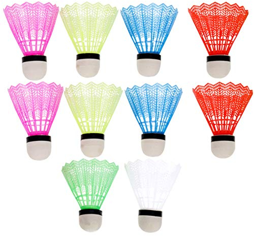 Garneck 12st Hohe Badminton Birdies Federbälle Trainieren Hoher Badmintonball Ausbildung Badminton Federball Nylon-Badminton Anzug Für Übung Kind Schnelle Geschwindigkeit Kleine Werkzeuge
