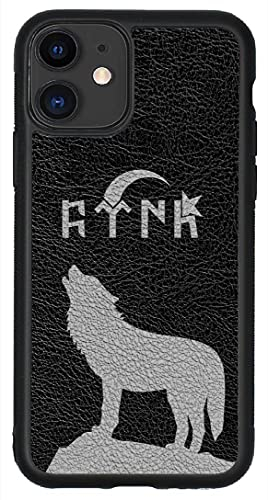 aina Kompatibel mit iPhone 12 Pro Max Hülle Leder Case Schwarz Göktürk Türkei Lederhülle Cover