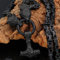 QQTQQ Männer Viking Wolf Kopf Anhänger Thors Hammer Halskette, Retro nordischen Edelstahl Amulett Schmuck, handgemachte schwere Königskette,Black-50cm
