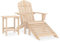 vidaXL Sapin Chaise de Jardin Adirondack avec Repose-Pied et Table Fauteuil de Patio Chaise d'Extérieur Fauteuil de Terrasse Chaise de Patio