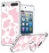 OOK Compatible avec iPod Touch 7/6/5 génération - Bague de Support pour Filles et Femmes - Coque de Protection Antichoc en TPU Souple - Motif Vache Rose