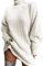 Damen Langarm Gestrickt Pulloverkleid Mit Rollkragen Frauen Einfarbig Elegant Strickpullover Herbst Winter Sale Warm Pullover Sweatshirt Freizeit Strickkleid Minikleid Pullikleid
