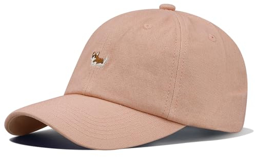 Clakllie Snapback Hats Vintage Basecap Kappe Trucker Cap Herren Sommer Kappe Tennis Verstellbar Baseballmütze Cap Embroidered Schildmütze Fitted Caps,HJB6-Pink