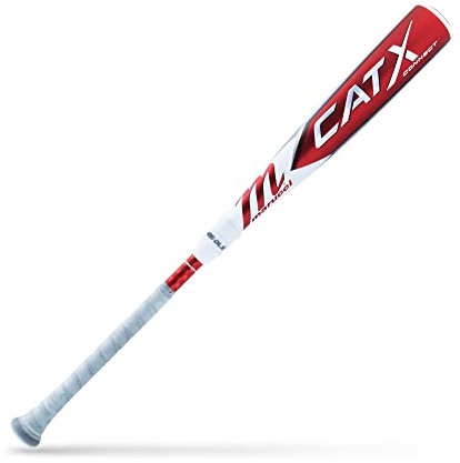 Marucci Jungen CATX Connect USSSA Senior League Aluminum Baseball BAT, 2 3/4 Barrel Baseballschläger aus Aluminium, Weiß/Rot, 28 / 20 oz