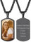 Supcare Herren Personalisiert Foto Erkennungsmarke Dog Tags Halskette Gravur Anhänger für Name Text Militär Police Armee Kette aus Edelstahl für Frauen Jungen mit Geschenkebox Militär-Schwarz