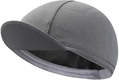 BikingBros Grey Cycling Cap - Polyester Men's Cycling Hat-Under Helmet - Cycling Helmet Liner Breathable&Sweat Uptake，A6，One Size