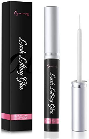 Beauty7 Colle Faux Cils Individuels Sans Latex 7ml, Colle a Faux Cils Blanche, Sechage Rapide Imperméable et de Forte Tenue pour les Yeux Sensibles