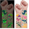 Leesgel Tatuaggi Dinosauri per Bambini, 30 Fogli Luminosi Tatuaggi Temporanei Stickers Trasferelli, Accessorio per Regali Fine Festa, Pignatta e Gadget Compleanno Bambini, Giochi Bambini