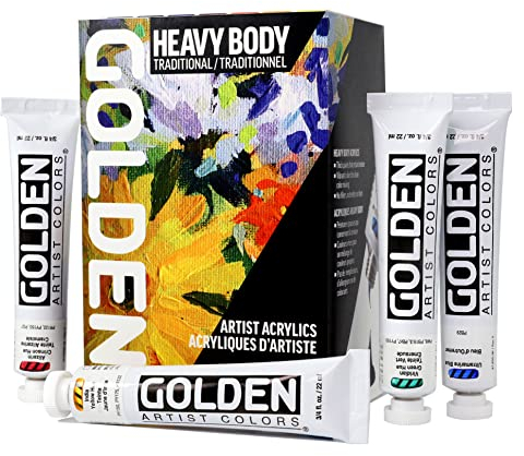 Golden Artist Colors, Juego tradicional de acrílico de cuerpo pesado, 10 colores