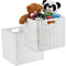 4 x Aufbewahrungskorb, quadratischer PP-Korb für Bad und Kinderzimmer, Regalkorb geflochten, 31x32x30 cm, Korb, weiß