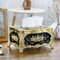 Jauhmui Retro-Tissue-Box, Kosmetiktücher-Box, Acryl Serviettenhalter, Taschentücher, Luxuriöser Europäischer Stil, für Büro/Auto (Schwarz)