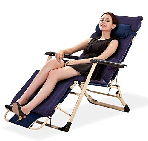 HHUARI Leichte, tragbare, zusammenklappbare Outdoor-Camping-Sonnenliege, atmungsaktives, weiches Oxford-Gewebe, Strand-Terrassenliege, Lounge-Stuhl, Bett, verstellbare Strandgarten-Liege am Pool, mit