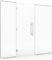 Paroi vitrée avec Porte pour hammam et Salle de Bain 180 x 190 Verre securit 8mm Transparent