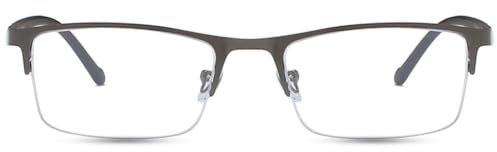 TECH-LINE-DIRECT FASHION ACCESSORIES Blue Light Blocking Glasses Eyeglasses Rectangle Frame UK Men/Women (Gunmetal Frame + Clear Lens)