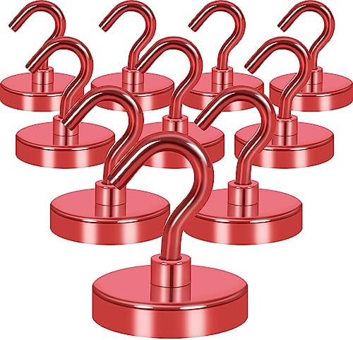 Neosmuk Magnethaken, strapazierfähig, 1,4 kg, starker Magnet mit Haken für Kühlschrank, super Neodym, extra stark, Industriehaken zum Aufhängen, magnetischer Aufhänger für Werkzeugkasten, Kreuzfahrt,