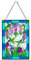 Viveta Kolibri Buntglas-Fensterbehang, Buntglas-Sonnenfänger für Fenster, handbemalte Glasscheiben mit Kette, Geschenk für Mutter, Oma, Weihnachtsdekoration, 25,4 x 38,1 cm