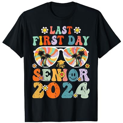 Mein letzter erster Tag Klasse von 2024 Senior 2024 Zurück zur Schule T-Shirt