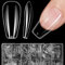 ASENTER 504 Pièces Capsule Americaine Ongle Moyen Coffin, Faux Ongles Ballerine 12 tailles Différentes, Gel x Pose Americaine Ongles Acrylique Ongles Avec Boîte Transparente Resin
