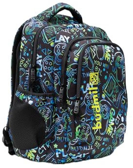 budmil Balbea Schultasche 1. Klasse 26L mit Brustgurt - Schulrucksack für Jungs & Mädchen ab Klasse 1. - wasserabweisend - Rucksack mit 3 Fächer & belüftete Rückseite - ergonomisch & leicht (Bunt)