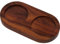 GORGECRAFT Saddle Brown Wooden Salt and Pepper Mill Tray Acacia Wood Tray Peper Mill Holder Mills & Shakers Salt & Pepper Grinder Rest for 2 Mills Accessories Kitchen Storage Holder Home Decor Crafts