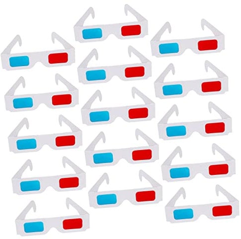 WATIIFUFU 40pcs Paper 3 3 for Glasses Wearers 3d Red Cyan Anaglyph Glasses 3d Computer Glasses 3 Red Anaglyph 3 Movies