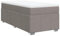 vidaXL Boxspringbett, Polsterbett Bett mit Matratze Matratzenauflage, Bettgestell mit Lattenrost, Einzelbett für Schlafzimmer, Taupe 80x200cm Stoff