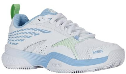 K-Swiss Damen SPEEDEX Tennis Shoe, WHT/Dutch Canal/Paradise Green, 38 EU