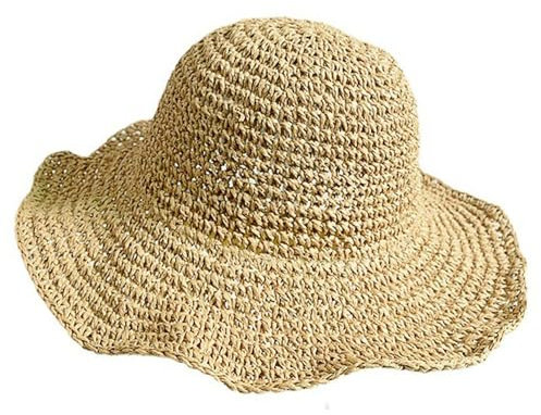 arrderly 1 chapeau de soleil pour femme, chapeau de plage pour femme, chapeau d'été pliable pour femme, chapeau de paille à large bord, vert, 59