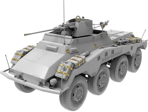MiniArt 35431 1:35 Dt. Sd.Kfz.234/3 2cm Lafette 38 - originalgetreue Nachbildung, Modellbau, Plastik Bausatz, Basteln, Hobby, Kleben, Modellbausatz, Zusammenbauen