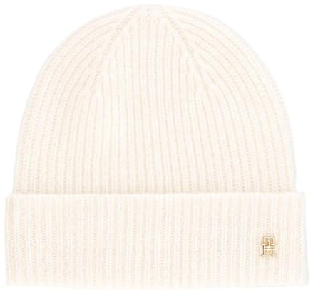 Tommy Hilfiger Damen-Mütze, Ecru, Cashmere, beige, One size