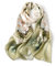 STORY OF SHANGHAI Seidenschal Damen 100% Seide, Natur Silk Scarf for Women, Luxuriöse Seidentuch Halstuch, Stola Als Geschenk, Warm Leicht und Weich, Mit Motiv 53 * 170 cm,Weiß Hellgrün Blumen