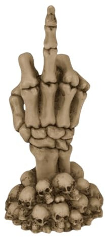 Out of the blue Skeletthand Mittelfinger Dekofigur