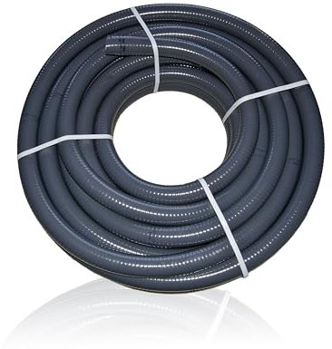Flexibler PVC Druckschlauch Ø 63mm 6m Längen 5m-25m PVC Flexschlauch Klebeschlauch Flexrohr unterirdisch verlegbar für Pool Teich Schwimmbad (6m)