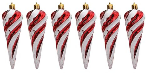 Decorazione per albero di Natale a forma di bastoncino di zucchero, elegante decorazione per albero di Natale a spirale, accessorio da appendere per le vacanze