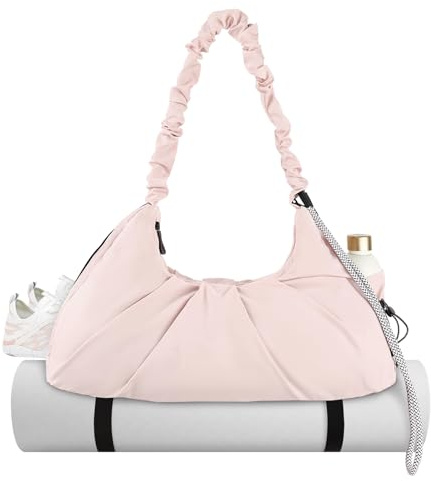 Dizdvizd Kleine Fitness-Tasche für Frauen mit Schuhfach & Nass Tasche, 16L Leichtgewicht Reise Carry-on Weekender, wasserdichte Tasche mit Yoga-Matte Halter