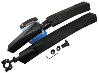 PSNKLMM Bike Fenders Mudguard Quick Install Road Mountain Bicycle Cycling Tire Front/Rear Mudguards Set Splashboard(Black)