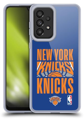 Head Case Designs Offizielle NBA Typografie New York Knicks Gel Handyhülle Hülle [Militärischer Schutzgrad] Kompatibel mit Galaxy A33 5G (2022)