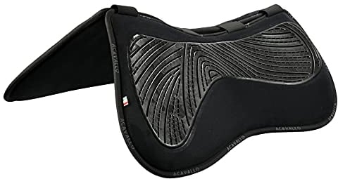 Acavallo Spine Free Gel & Memory Foam Half Pad. Stoßabsorbierend & Wirbelsäulenkanalfrei, schwarz