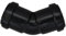 Pushfit 32mm Waste Pipe 45 Degree Bend - Black - Pack of 2