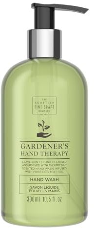 Scottish Fine Soaps - Gardner's Therapy Hand Wash - Vegan Liquid Soap Infused with Tea Tree Oil - 300ml