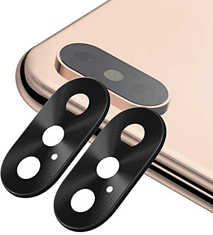 Uniwit For iPhone XS/XS Max Camera Lens Protector - [2 Pack] Premium Aluminum Alloy Back Rear Camera Lens Screen Cover Case Shield - Black