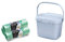 Addis Eco Recycled Kitchen Food Caddy Bin, Light Grey, with 60x 100% Compost Bags (3 Rolls of 20 Liners)