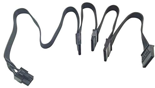 Gintai Câble d'alimentation modulaire pour Corsair RM850 RM1000 PCI-E 6 broches 1 mâle vers 4 SATA