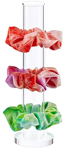 CECOLIC Acryl-Haargummi-Halter, Transparenter Haargummi Organizer, Schmuck, Armband, Stirnband, Zubehör, Ausstellungsturm für Teenager-Mädchen (25,4 cm)