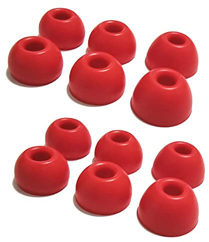 Luckvan Silicone Earbuds Tips for Beats Studio Buds Ear Tips Replacement for Beats Studio Buds Earbuds 6 Pairs LMS Red