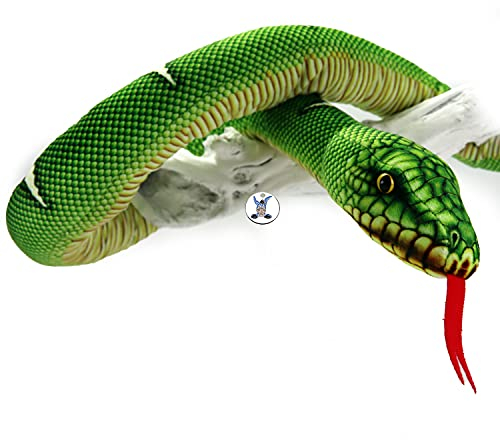 Baumpython Kuscheltier Schlange grün Plüschschlange Python Mamba Plüschtier NEPHRIT - Kuscheltiere*biz