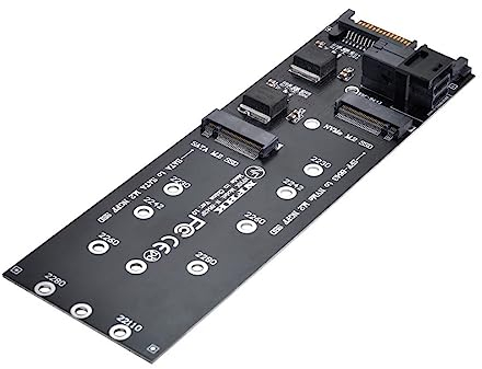 chenyang CY Adaptateur SATA 22 broches SFF-8643 vers M.2 U2 Kit NGFF M-Key Slimline SAS NVME PCIe SSD pour carte mère, (CY-SF-033)