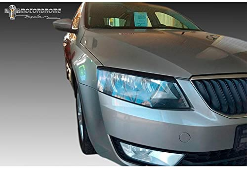 Motordrome Scheinwerferblenden passgenau | kompatibel mit Skoda Octavia III Limousine/Kombi 2013-2017 (ABS)