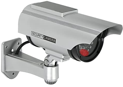 H4L Überwachungskamera CCTV Attrappe mit Solarpanel Kamera Innen Außen Dummy LED