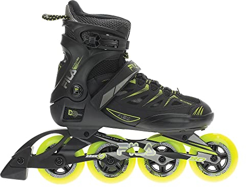 FILA SKATES 010621055 GHIBLI 90 Inline skate Unisex BLACK/LIME Größe 45